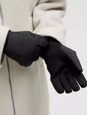 Lululemon Wunder Puff Gloves Women's Large Black